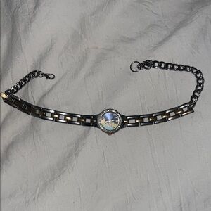Tinkerbell Two-Tone Silver and Gold Women’s Watch Necklace
